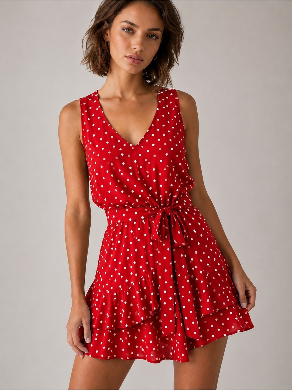 NWT Speechless Red and White Polka Dot Mini Dress